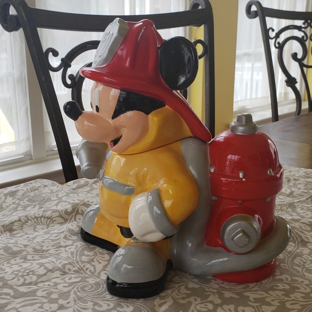 **SOLD**Mickey Mouse Fire Fighter Cookie Jar - Picture 2 of 8